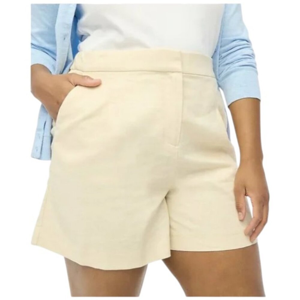 Marciano by Guess yellow high waist linen blend shorts size 10
